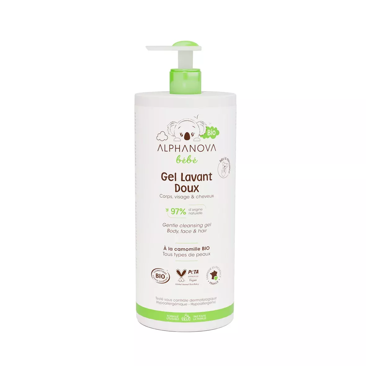 Alpha BB 1L Gel Lavant Doux 2en1 BIO