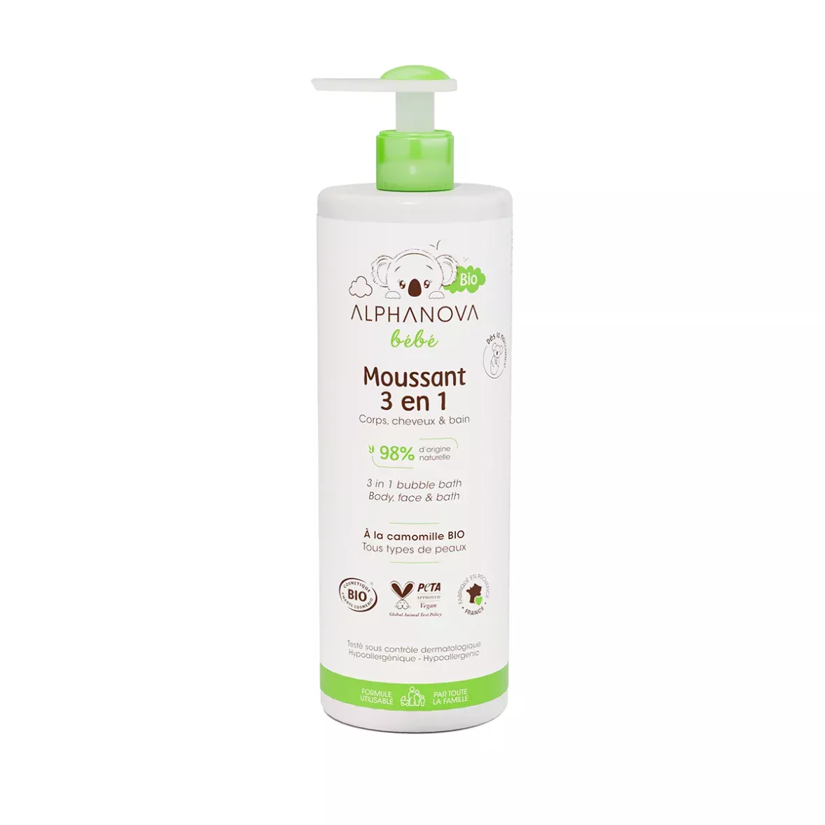 Moussant Bio 3 en 1 Bain Bébé Bio 400ml