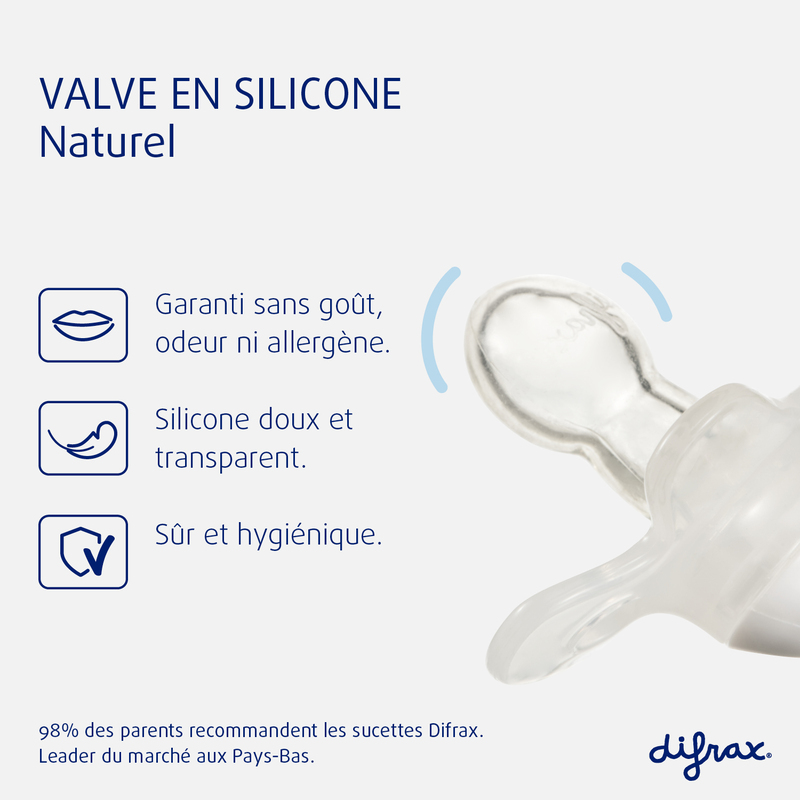 Sucette Natural 0-6 mois Glow in the dark Difrax