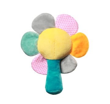 Hochet en tissu Rainbow Flower2
