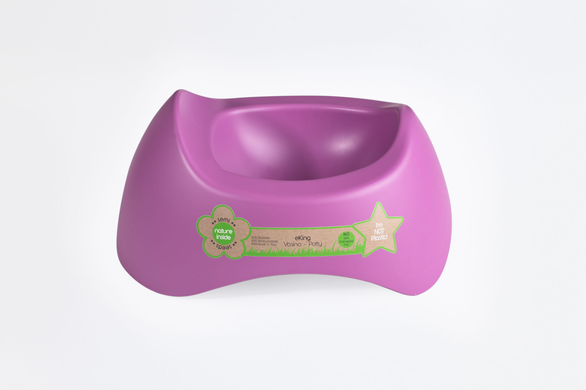 eKing pot en Bio plastique violet