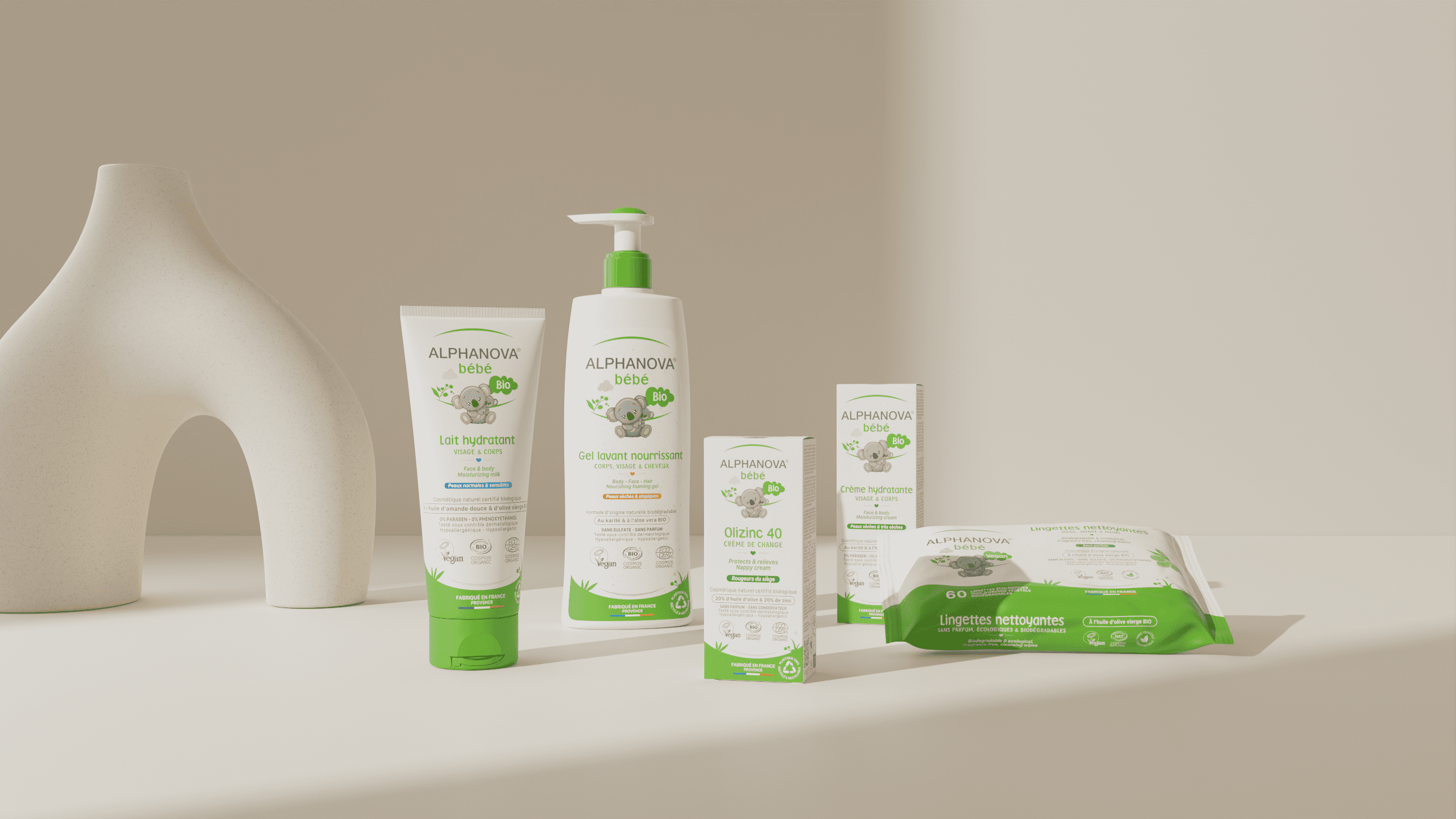 Gamme 5 produits bébé - Alphanova