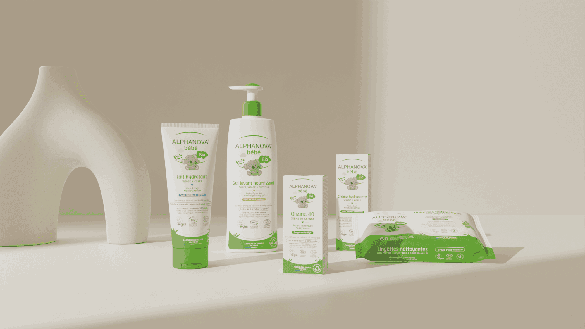 Gamme 5 produits bébé - Alphanova