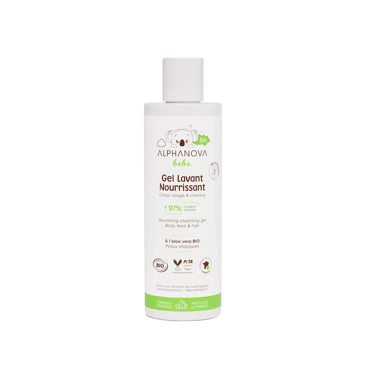 Gel Lavant Nourrissant Sans Sulphate Sans Parfum Bio 200ml