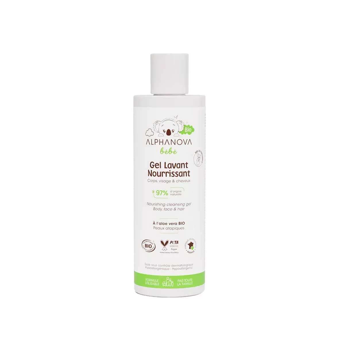 Gel Lavant Nourrissant Sans Sulphate Sans Parfum Bio 200ml