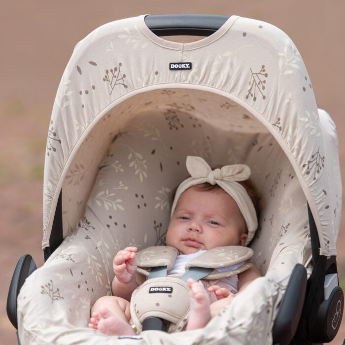 Hoody Romantic Leaves Beige