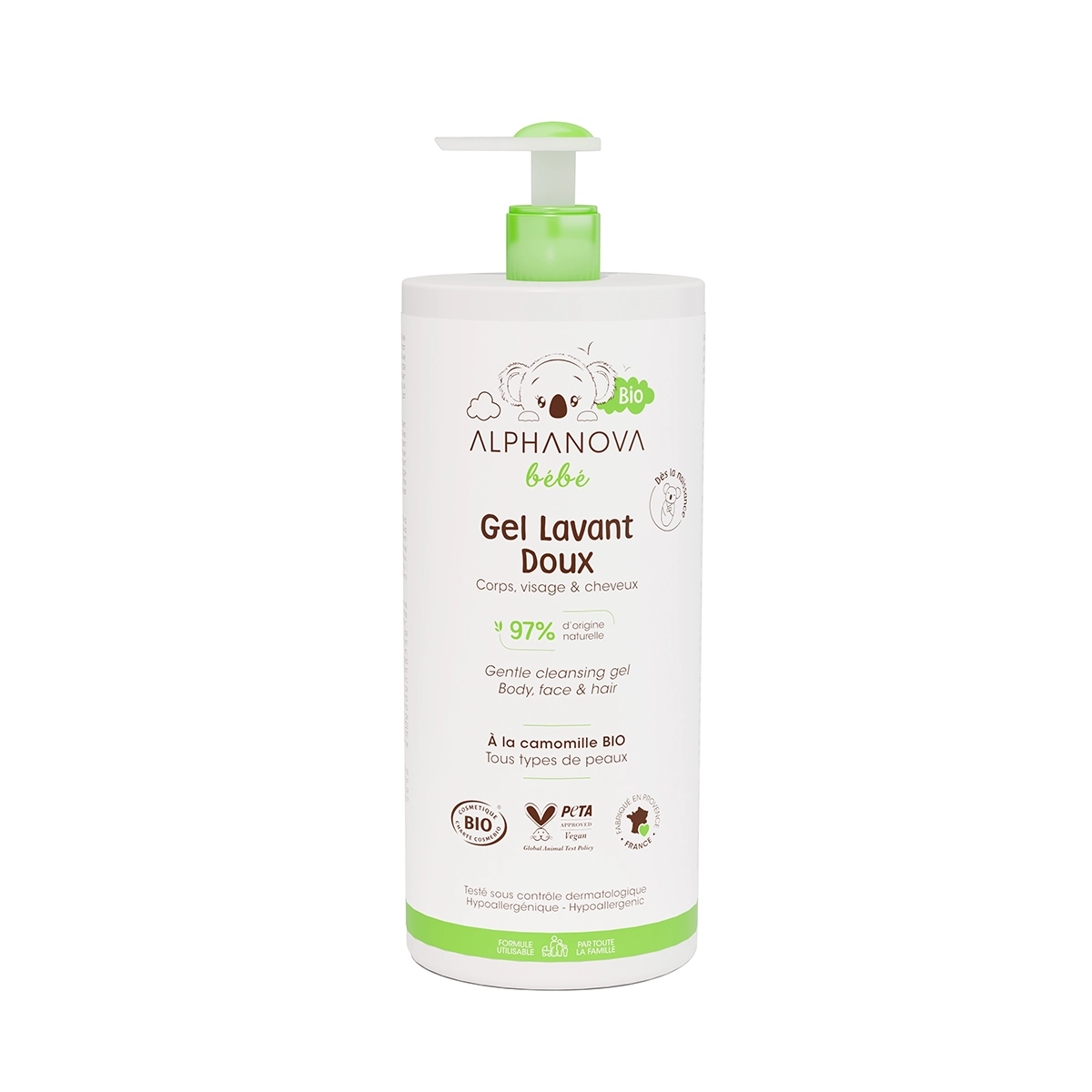 Alpha BB 1L Gel Lavant Doux 2en1 BIO