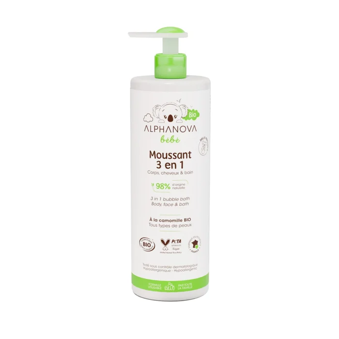 Moussant Bio 3 en 1 Bain Bébé Bio 400ml