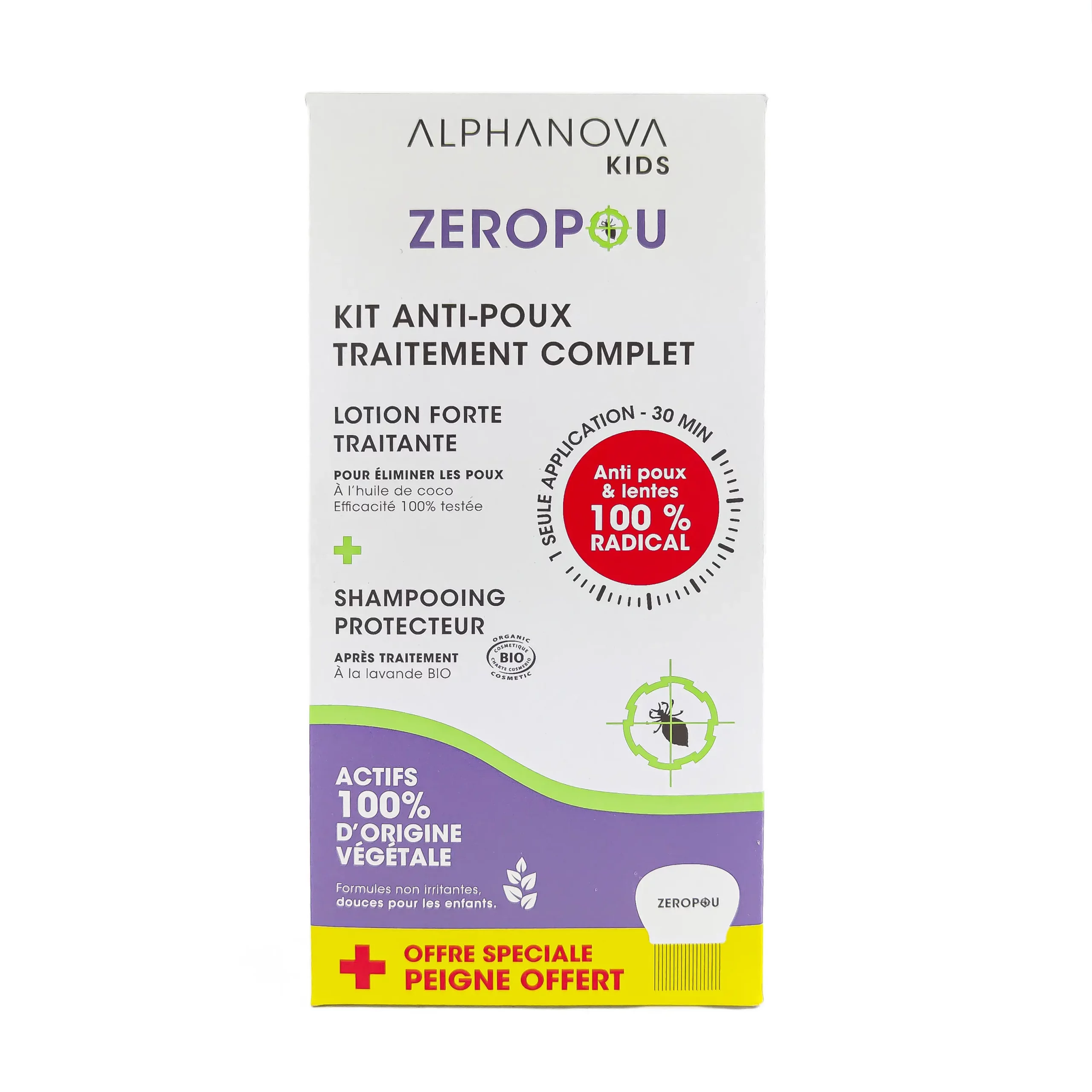 Kit Anti-Poux & Lentes Traitement Complet ZEROPOU