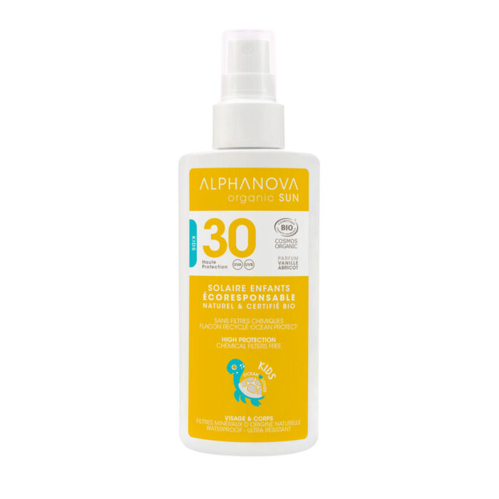 Crème solaire enfant certifiée bio SPF 30