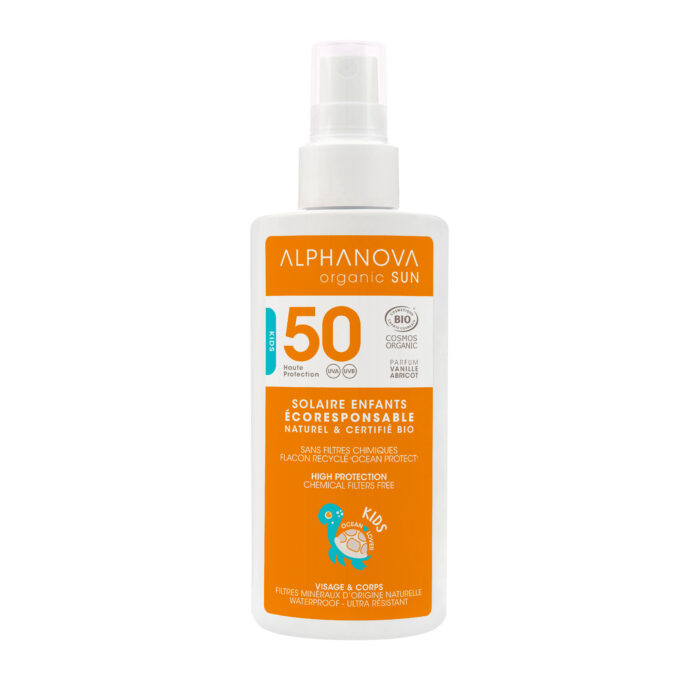 Crème solaire enfant certifiée bio SPF 50