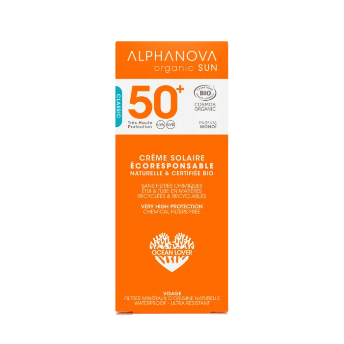 Crème Solaire Bio Très Haute Protection SPF 50+