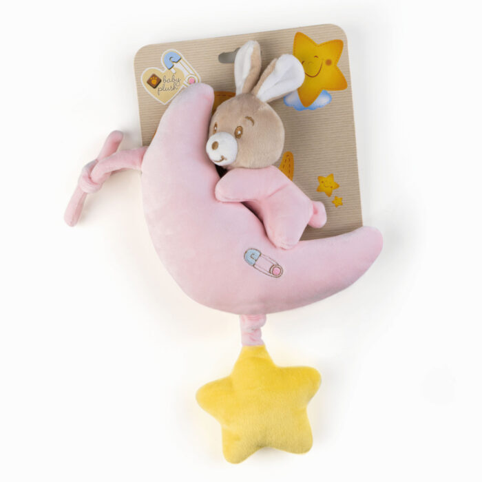 Lapin carillon lune BabyCare 35 cm