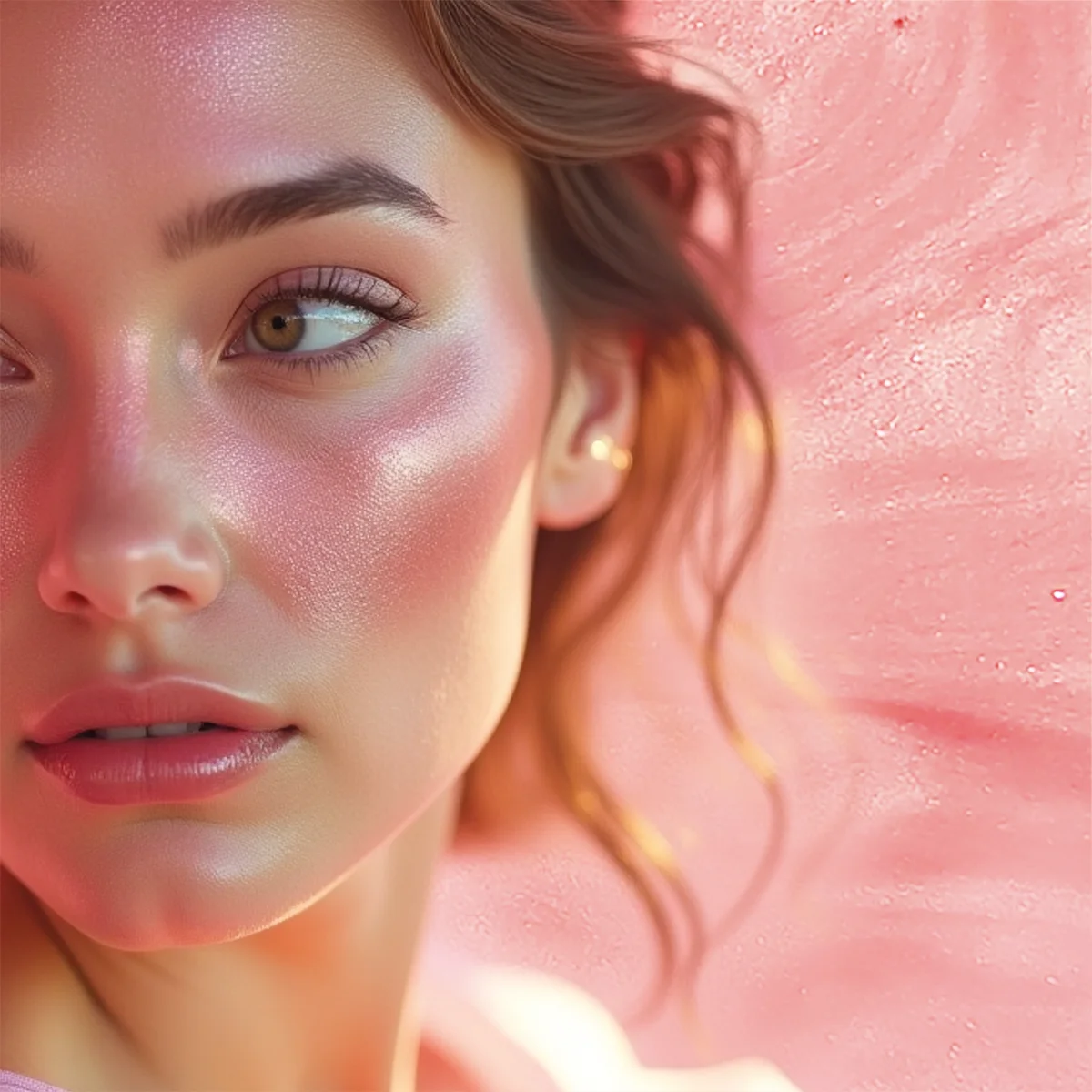 Huile solaire scintillante rose SPF50 – Image 3