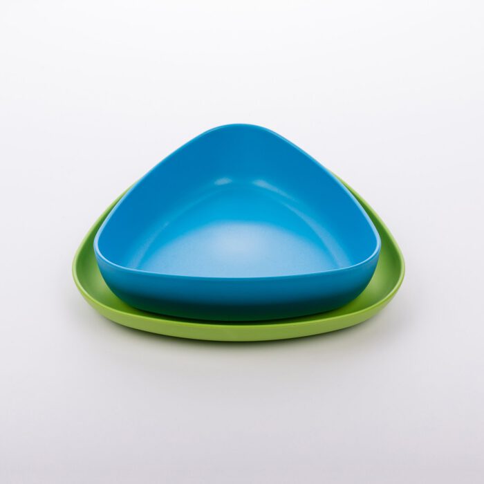 Assiette Bébé Bio-Plastique Ekoala Ekkoli (x2) | Blue & Vert