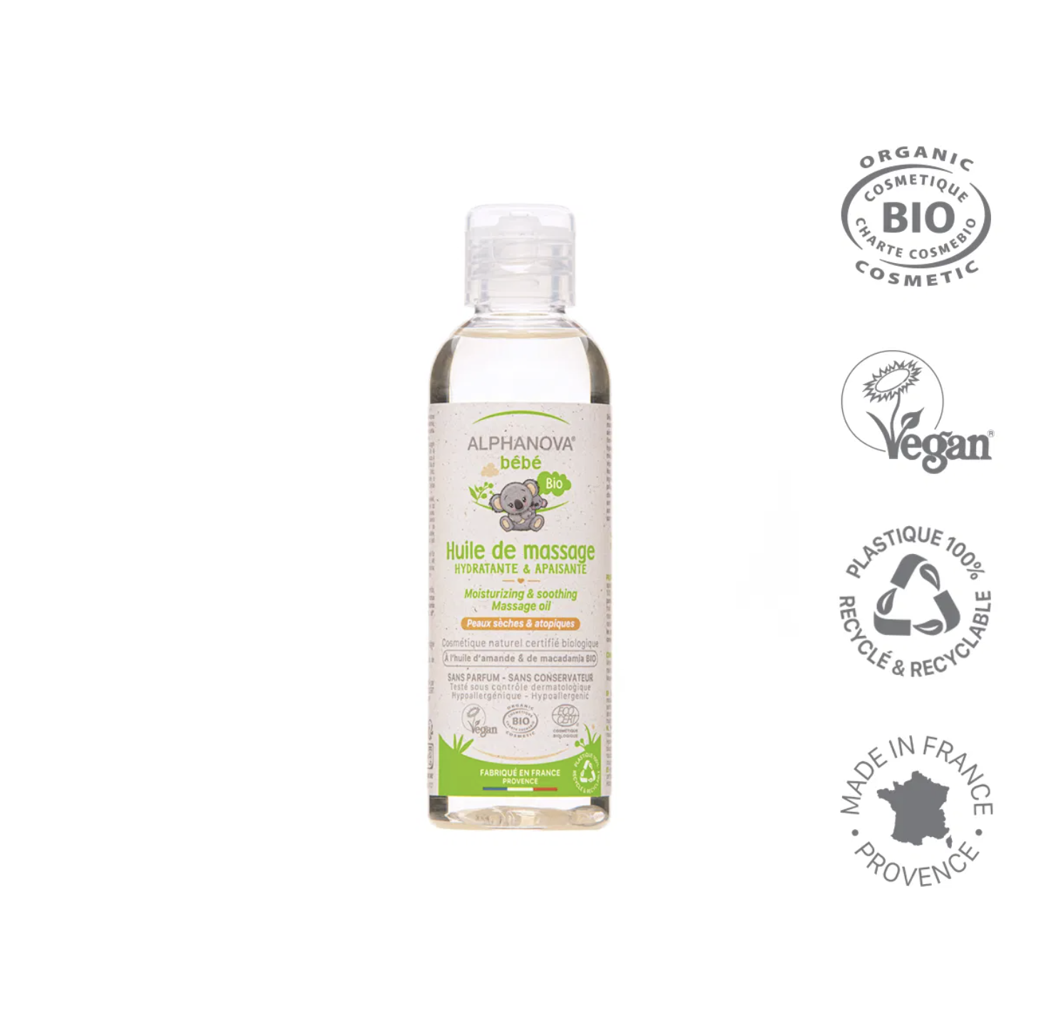 Huile Massage Bio Bébé 100ml