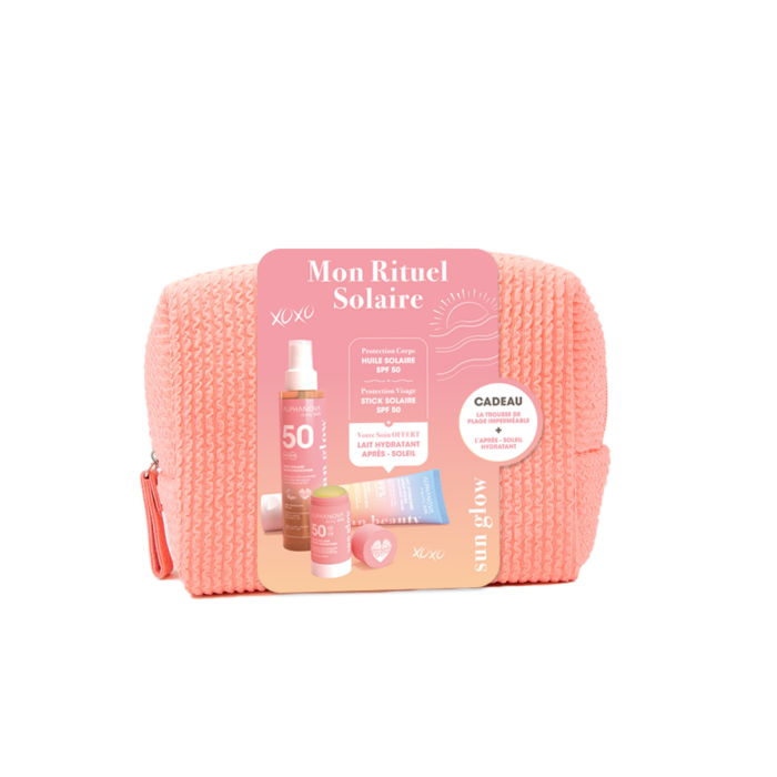 Kit huile solaire SPF50+stick solaire+après