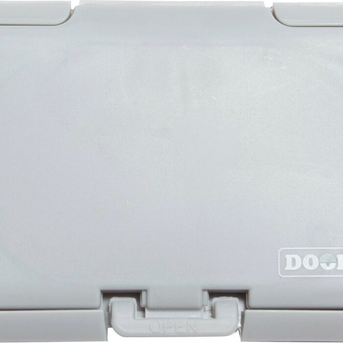 Couvercle réutilisable gris pour pack lingettes