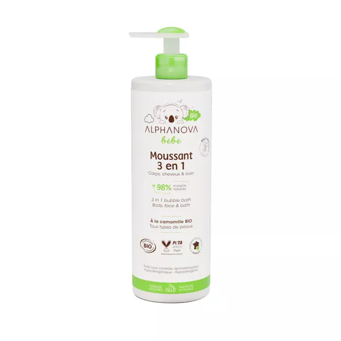 Moussant Bio 3 en 1 Bain Bébé Bio 400ml