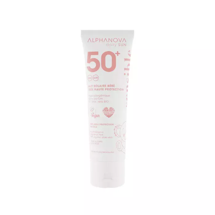 Lait solaire bébé très haute protection SPF50+
