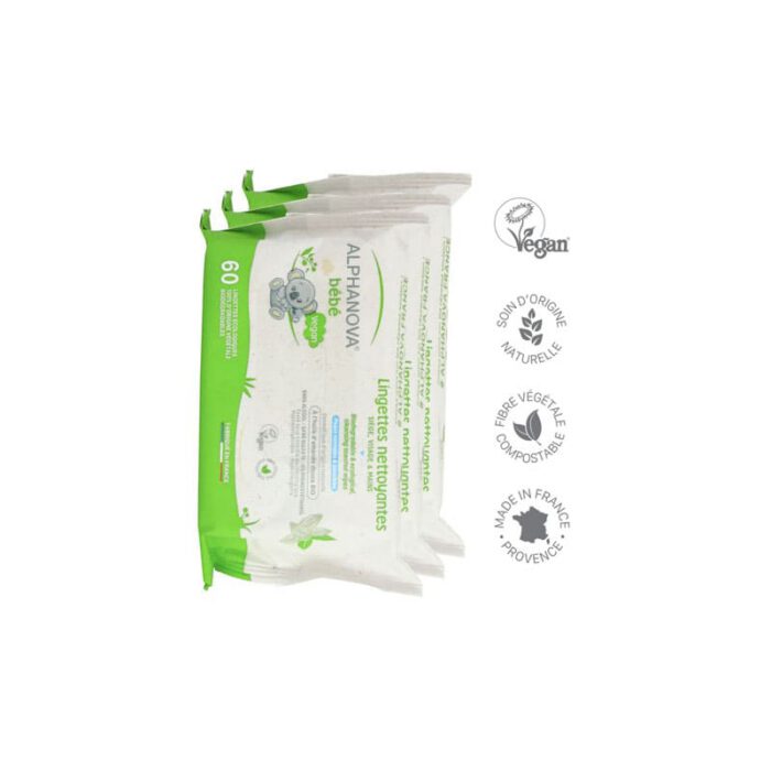 Lot de 3 packs Lingettes à l'amande douce