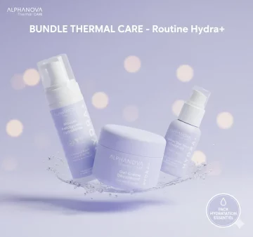 Pack Thermal Care Routine Hydra+ : Mousse Nettoyante Apaisante, Gel Crème Désaltérant et Contour des Yeux Bio. Soin hydratant eau thermale.
