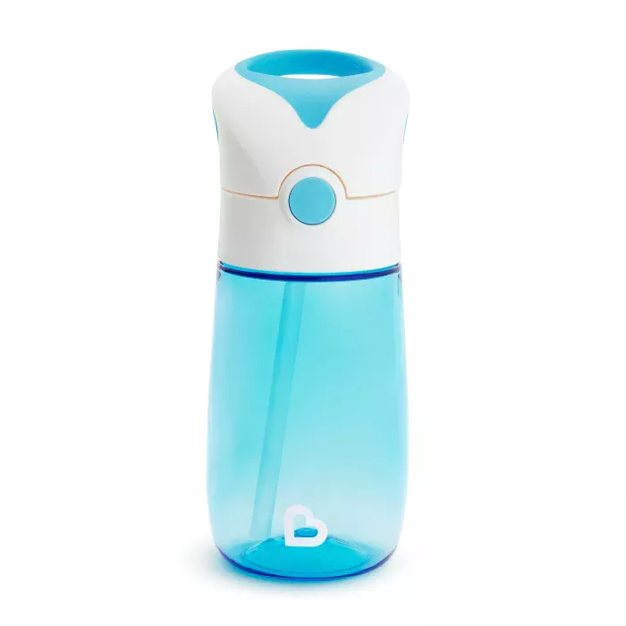 Gourde paille enfant Munchkin Flip and Go couleurs bleu