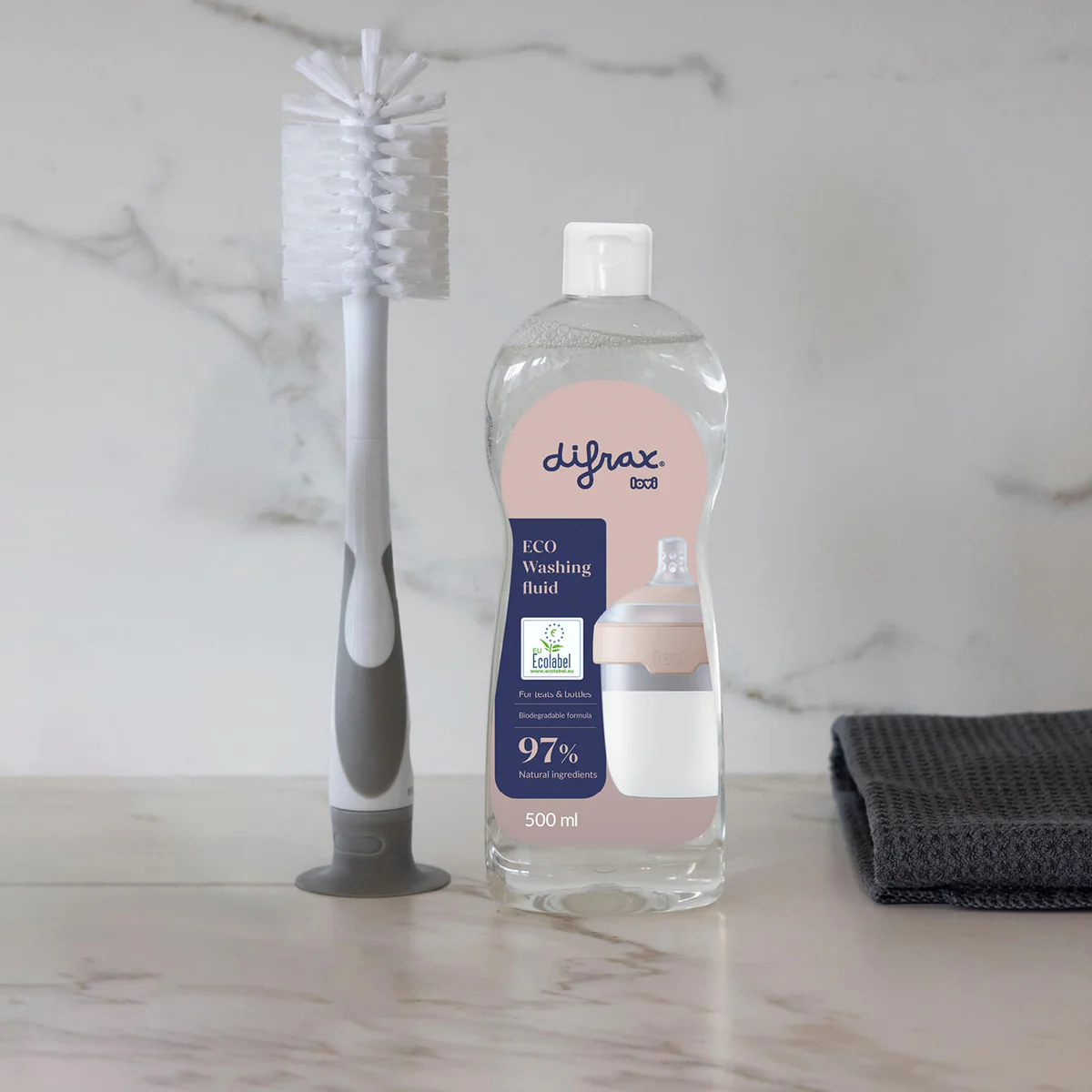 Liquide Vaisselle Bébé Difrax ECO : Spécial Biberons & Tétines (500ml) 2